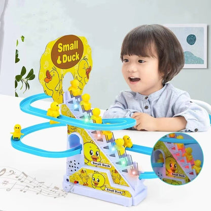 Duck Toy Set, Automatic Stair-Climbing Race Track Set
