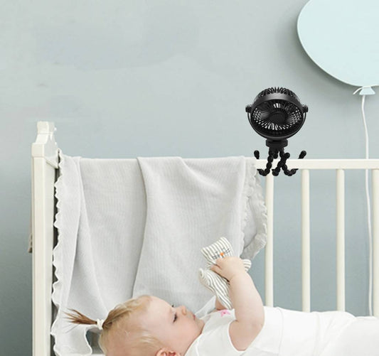 Stroller Fan Battery Operated Portable Rechargeable Small USB Fan