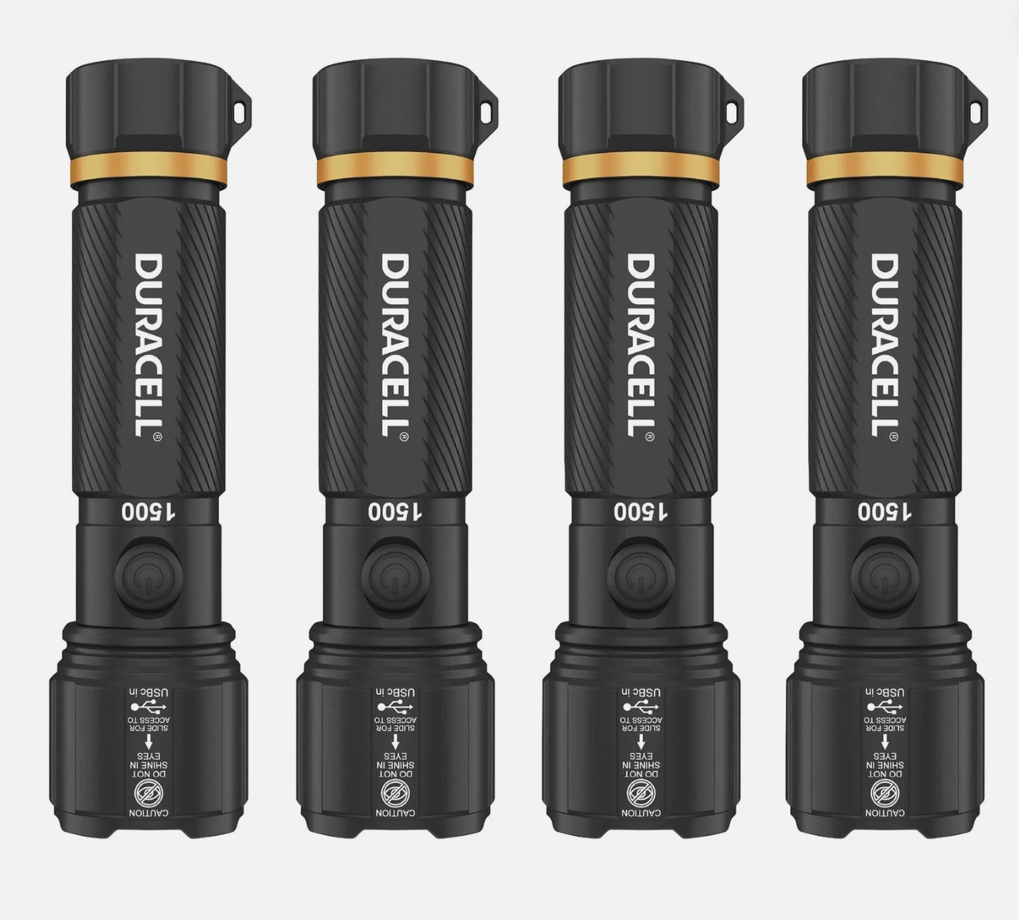 DURACELL Durabeam Ultra Hybrid LED Flashlights, 1500 Lumens, Set of 4