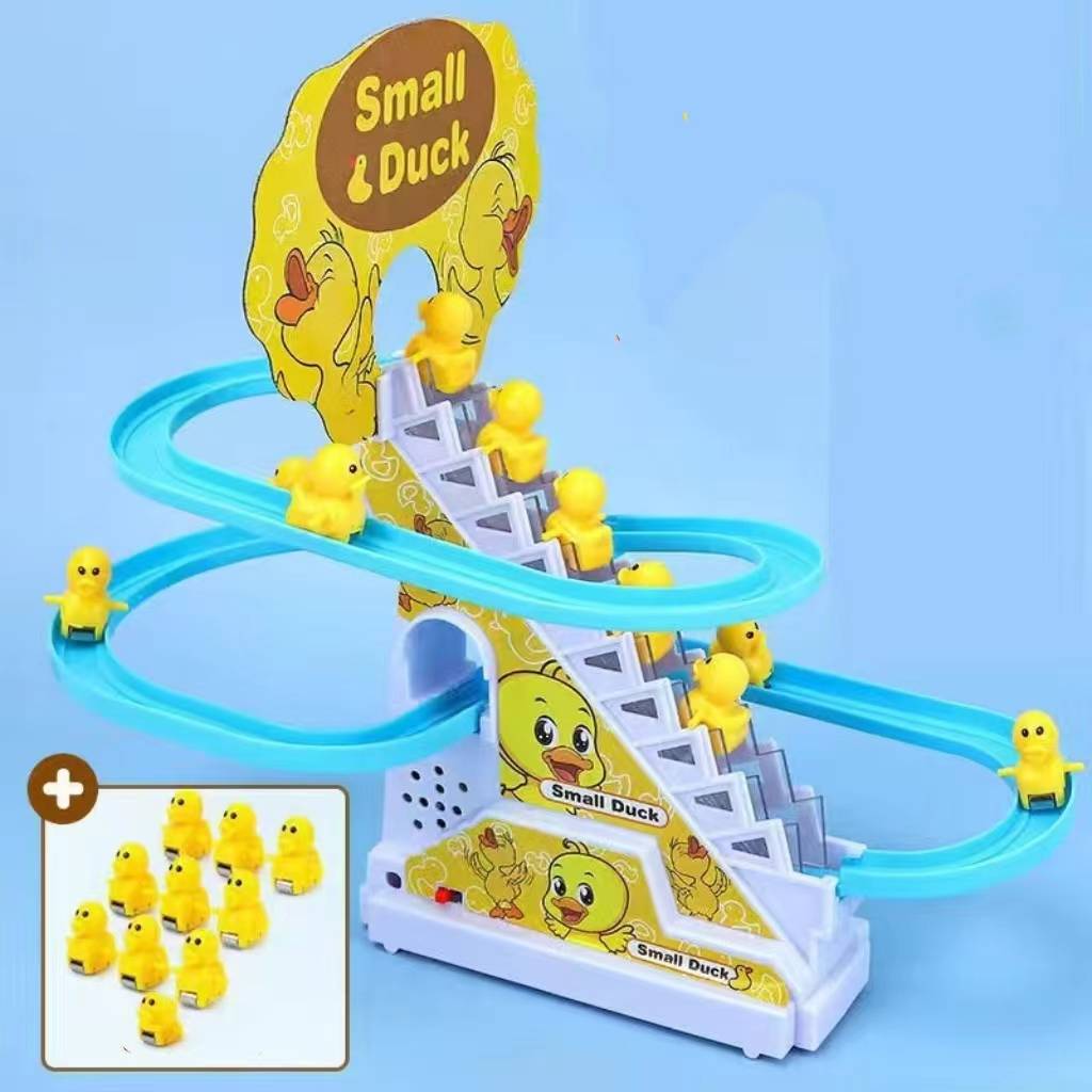Duck Toy Set, Automatic Stair-Climbing Race Track Set