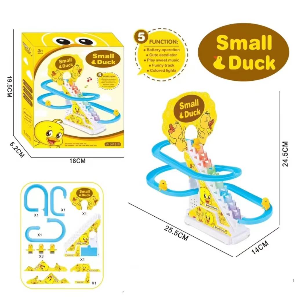 Duck Toy Set, Automatic Stair-Climbing Race Track Set