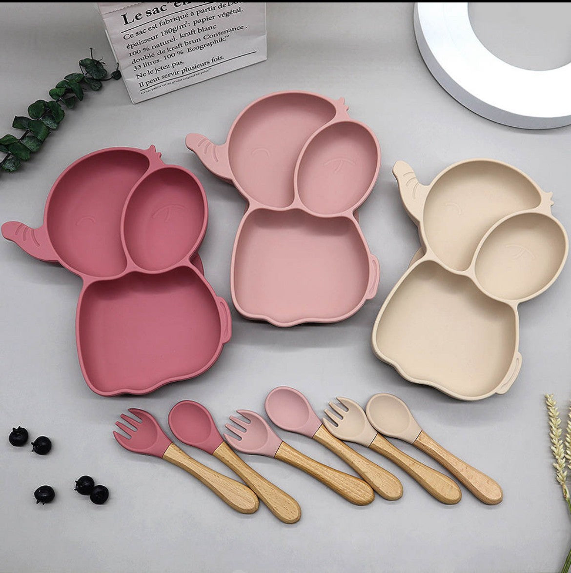 Elephant Feeding Plates