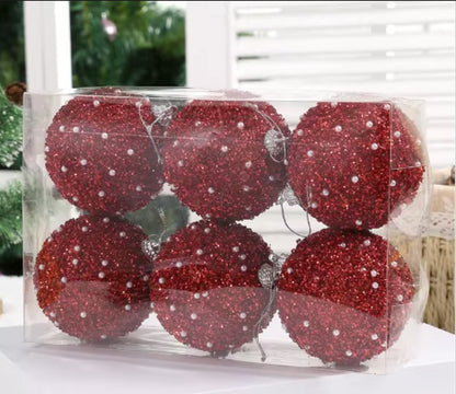 Christmas Ball Ornaments set of 6