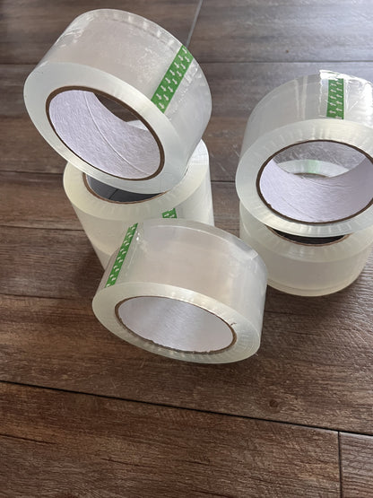 Industrial Grade Clear Packing Tape (6 Rolls)