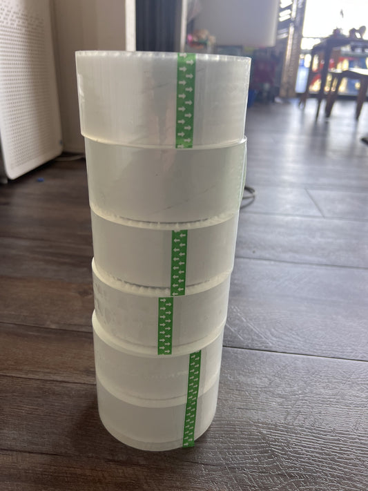Industrial Grade Clear Packing Tape (6 Rolls)